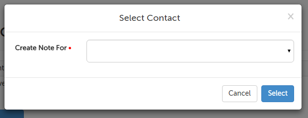 Create note for contact